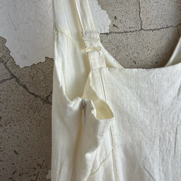 Minimalist Linen Blend Beige Mini Dress Cotton On Adjustable Straps Size S NWT - Picture 10 of 10
